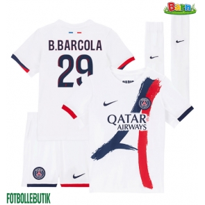 Paris Saint-Germain Bradley Barcola #29 Bortaställ Barn 2025-26 Kortärmad (+ Korta byxor)